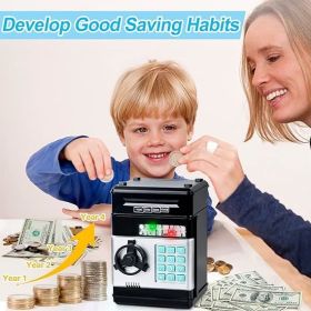 Saving Challenge Automatic Coin Storage Box, 1 Piece Modern Trendy Battery Powered Piggy Bank For Kids