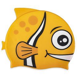 Kids Fishy Swim Cap, Yellow