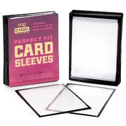 Perfect Fit Card Sleeves, Black Border, 100-pack