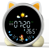 Hansang Alarm Clock for Kids, Ok to Wake Clock, Sleep Training Cat Digital Alarm Clock with 5 Night Light