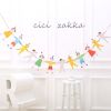 1 SET Kids Hand in Hand Banner Paper Garland Hanging Bunting Birthday Party Decor DIY