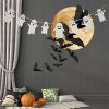 Halloween Banner Decorations Indoor Pull Flag Paper Party Mall Window Ghost Banner