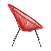 Valencia Oval Comfort Series Take Ten Red Rattan Lounge Chair