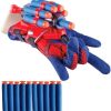 Spider Gloves Man Web Shooter Toy For Kids; Kids Plastic Cosplay Launcher Glove Hero Movie Launcher With Wrist Toy Set