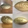 Gold Football Drawer Knobs Cool Rugby Wardrobe Pull Handles Boys' Room Decor, 3 Pcs