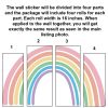 Rainbow Wall Decals Peel and Stick Rainbow Wall Sticker Decals Boho Rainbow Decor for Kids Bedroom Nursery Decor