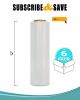 6 Rolls of Food Service Film 12" x 2000' with Cutter Box. PVC Food Wrap Film. Food Service Grade Film for Bakery; Deli; Restaurant; Kitchen. Commercia