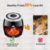 1500W 5-Quart Air Fryer with LCD Touch Screen; Black