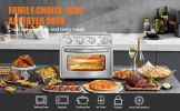 Geek Chef Air Fryer Toaster Oven Combo, 4 Slice Toaster Convection Air Fryer Oven Warm, Broil, Toast, Bake, Air Fry, Oil-Free, Accessories Included, S