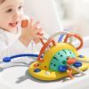 Baby Sensory Montessori Toy For 6-12-18 Months, Silicone Table Pull String Teething Toy, Educational Bath Learning Birthday Gift Travel Toy For 1 2 3