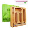 Ziplock Bag Organizer for Drawer; Bamboo Baggie Organizer; Plastic Wrap Dispenser with Cutter; Storage Bag Organizer Suitable Gallon; Quart; Sandwich&