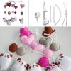 Baby Crib Mobile Animal Musical Crib Mobile Nursery Room Hanging Decor Toy White Round Panda Heart Balloon