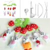 Baby Crib Mobile Animal Musical Crib Mobile Nursery Room Hanging Decor Toy White Red Rabbit Strawberry