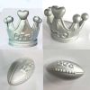 Rugby and Crown Drawer Knobs Boys Girls Room Wardrobe Pulls Handle, Silver, One Pair