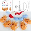 Baby Crib Mobile Animal Musical Crib Mobile Nursery Room Hanging Decor Toy Blue Red Orange Heart Mouse Bowknot