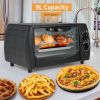 Simple Deluxe Countertop Toaster; Oven & Pizza Maker; Toaster Oven; Exquisite 4-Slice Capacity; 9 L; Black/ Matte Stainless