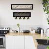 Kitchen Print & Mug Rack 2-Piece Vignette By Trendy Decor 4U, Black Frame