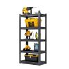 5-Tier Adjustable Metal Shelving Unit, Heavy Duty Shelving Utility Rack for garage Basement Kitchen Pantry Closet 31.5"W x 15.7"D x 63"H