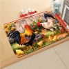 1pc Chickens Flowers Floor Mat; Modern Kitchen Rug Non-Slip Colorful Indoor Carpet; For Home Bathroom Bedroom Living Room Decor