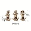 3pcs Skeletons Statue, Halloween Figurines Home Decorative Decor,Fantastic Ornaments Skull , Home Office Room Decor Birthday Halloween ,Indoor Home De