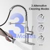 Kitchen Faucet - Spring Kitchen Sink Faucet with 3 Modes Pull Down Sprayer; Single Handle&Deck Plate for 1or3 Holes; 360Â° Rotation; Spot Resist Stainl