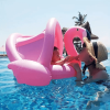 Baby Pool Float With Canopy,Flamingo Inflatable Swimming Ring,Infant Pool Floaties Swimming Pool Sunshade Toys For Baby Girls Boys Toddlers Pink