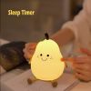 Cute Silicone Night Light for Kids, Dimmable Nursery Pear Lamps