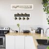 Kitchen Print & Mug Rack 2-Piece Vignette By Trendy Decor 4U, White Frame