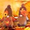 Fall Gnomes 2 Pack Fall Decorations for Home, Thanksgiving Scarecrow Gnomes