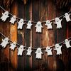 Halloween Banner Decorations Indoor Pull Flag Paper Party Mall Window Ghost Banner