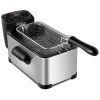 3.2 Quart Electric Stainless Steel Deep Fryer with Timer