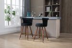 COOLMORE Swivel Bar Stools with Backrest Footrest , with a fixed height of 360