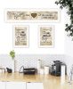 Love of Nature Kitchen 3-Piece Vignette By Trendy Decor 4U, White Frame