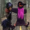 1pc Halloween Witch Doll, Courtyard Witch Crashing Into Tree Halloween Decoration ,Toys Funny Door Porch Tree Decors,home Decor