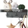 Key Hook Holder, Mail Manager And Kitchen Storage For Wall Decoration With 5 Key Hooks