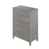 Modern Concise Style Solid wood Grey grain Five-Drawer Chest with Tapered Legs