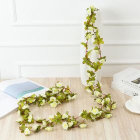 1pc 98.43inch/8.2ft Rose Artificial Flowers; Artificial Flower Christmas Garland; Fake Rose Vine For Wedding Home Room Decoration Spring Autumn Garden (Quantity: 1pc, Color: Creamy White)