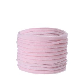 10 PCS Baby Nylon Headbands Hairbands Hair Bow Elastics For Baby Girls Newborn Infant Toddlers Kids Nude (Color: 12)