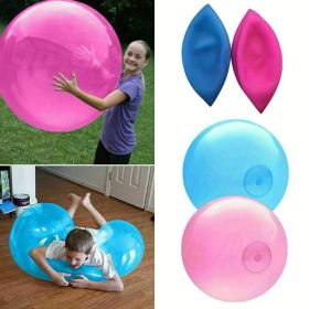 1pc, Hot Selling Blowing Air Round Ball, Transparent Bubble Ball, Inflatable Ball, Big Light Ball, Bubble Ball, Inflatable Water Ball Toy (Size: King Size 51.18inch)