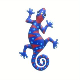 1pc Metal Gecko Wall Art Decor, Inspirational Sculpture Hanging, Farm Garden Lawn Decor, Home Decor, Room Decor, Front Door Yard Decor, Patio Yard Pat (Style: Model A)