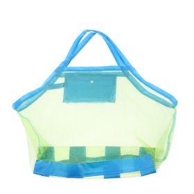 Children's Sand Away Beach Mesh Bag; Beach Toys Bag Baby Toy Storage Bags (Color: blue)