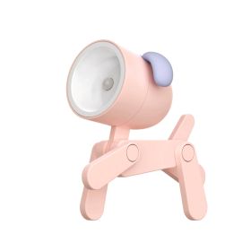 Mini Cute Animal Pet Dog&deer Designer Led Night Light Table Lamp Kids Toys Gifts For Christmas; soft Light For The Baby Room (Size: Dog, Color: pink)