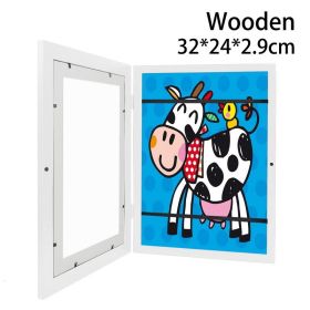 Children Art Frames Magnetic Front Open Changeable Kids Frametory for Poster Photo Drawing Paintings Pictures Display Home Decor (Size: 1pc, Color: 32x24x2.9cm1)