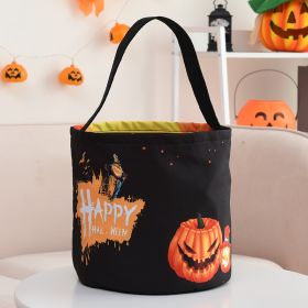 Led Light Halloween Pumpkin Bucket Halloween Candy Bags for Kids (Color: Q2)