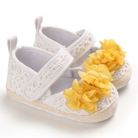 0-1 Year Old Baby Toddler Soft Sole Shoes (Size: Inner length13 cm, Color: White)