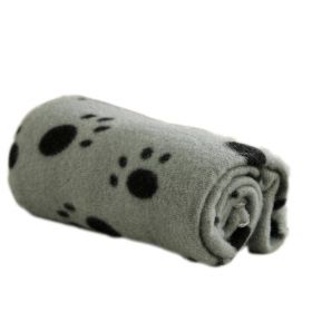 Lovely Pet Paw Prints Fleece Blankets for Dogs Cats Small Pets Animals (Color: Q2)