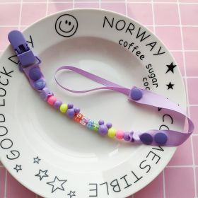 Baby Teether Drop-preventing Chain Pacifier Anti-lost Chain Toy (Size: Light Purple)