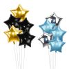 5Pcs 18inch Gold Silver Foil Star Balloon Wedding Balloons Decoration Baby Shower Children's Kids Birthday Party Balloons Globos