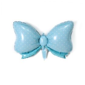 1PCS 80*48CM Baby Shower Foil Balloons Baby Girl Baby Boy Bow Ballonnen Kids Party Ballons (Color: blue)