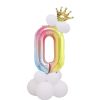 1 SET Rainbow Foil Number Balloons 0-9 Birthday Party Anniversary Decor Globo Kids figure Air Ball Supplies